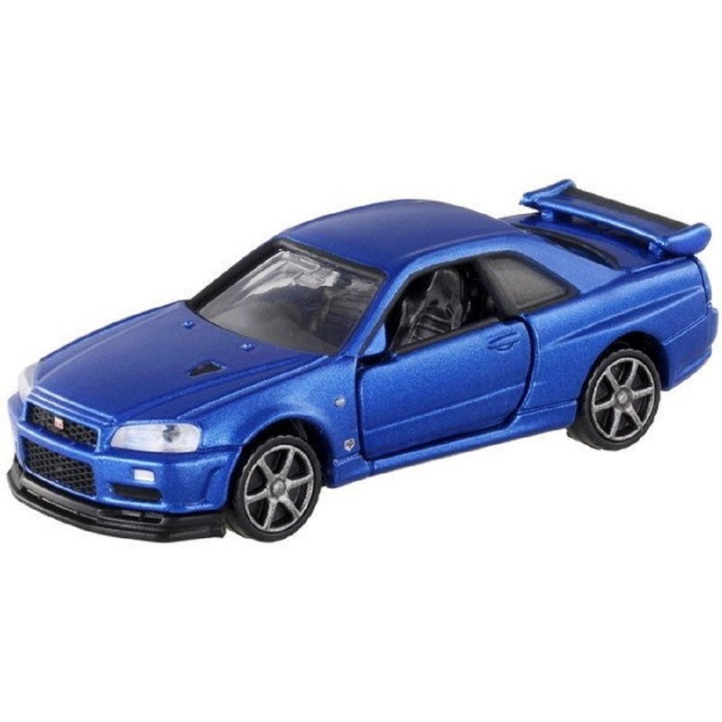 TAKARA TOMY تاكارا تومي توميكا بريميوم 11 نيسان سكايلاين GT-R V-Spec II نور (R34) سيارة مصبوبة (1:62، زرقاء) - Image 2